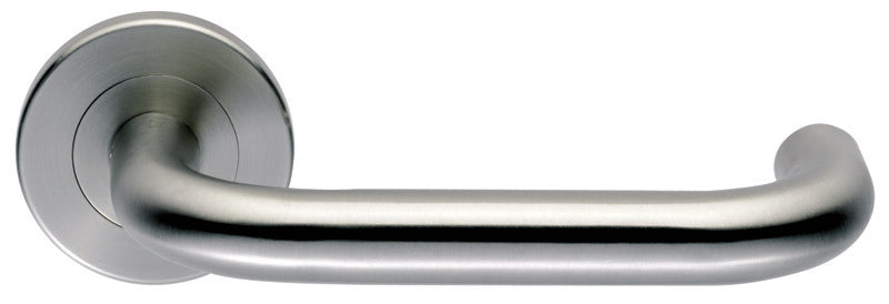 STEELWORX 19MM DIA SAFETY LEVER ON 6MM CONCEALED SPRUNG ROSE - SATIN STAINLESS STEEL - PAIR