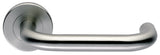 STEELWORX 19MM DIA SAFETY LEVER ON 6MM CONCEALED SPRUNG ROSE - SATIN STAINLESS STEEL - PAIR