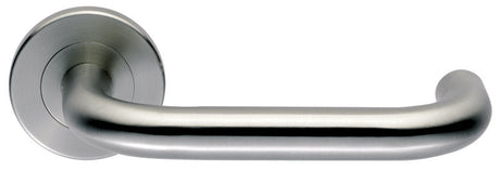 STEELWORX 19MM DIA SAFETY LEVER ON 6MM CONCEALED SPRUNG ROSE - SATIN STAINLESS STEEL - PAIR