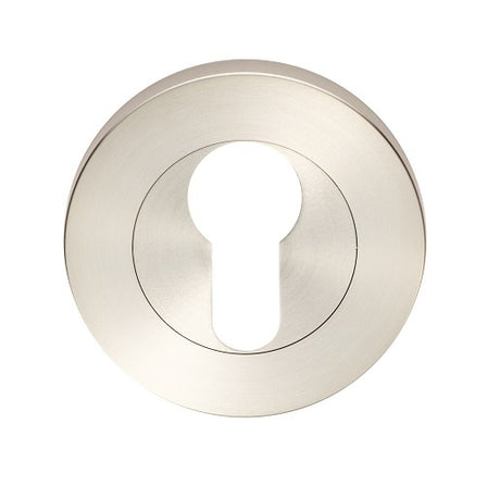 STEELWORX - ESCUTCHEON EURO PROFILE ON CONCEALED FIX THREADED ROUND ROSE - SATIN STAINLESS STEEL - 53 x 8 - EACH