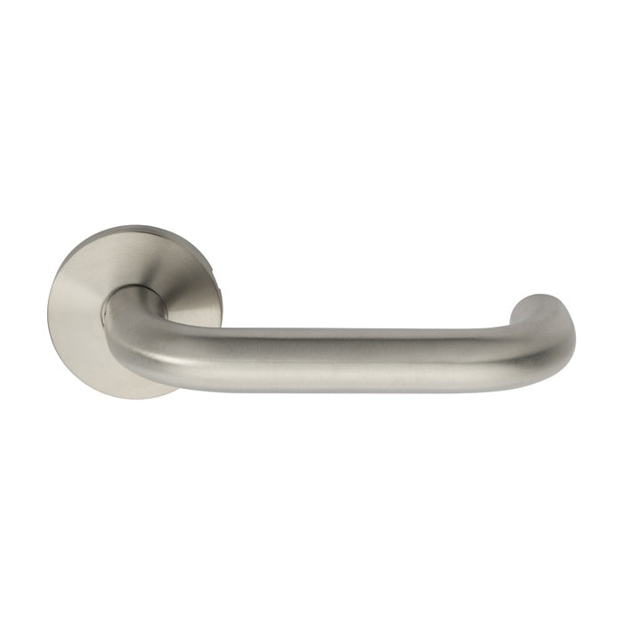 STEELWORX 304 GRADE 19MM SAFETY LEVER ON 53 X 8MM PUSH ON ROSE SPRUNG EN1906 GRADE 4 - BRIGHT STAINLESS STEEL/SATIN STAINLESS STEEL - 19MM - PAIR
