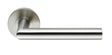 316 GRADE 19MM DIA-GRADE 4 MITRED LEVER ON SS THREADED ROSE - SATIN STAINLESS STEEL - PAIR