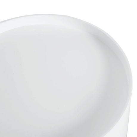 HOMCOM Modern Side Table, Small Coffee Table, Round Bedside Table with Drawer and Wood Legs for Living Room, Bedroom, White