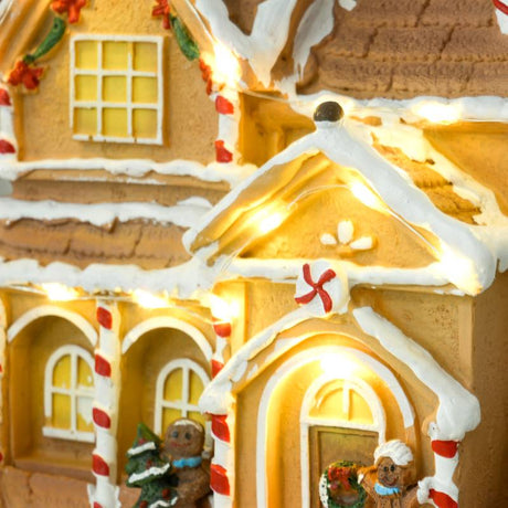 HOMCOM Gingerbread House Light & Music Christmas Decoration