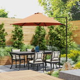 Outsunny 2.5m Rotating Cantilever Parasol - Orange