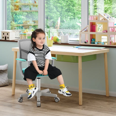 Children&#39;s Desk Chair Children&#39;s Computer Chair with Adjustable Height Turquoise