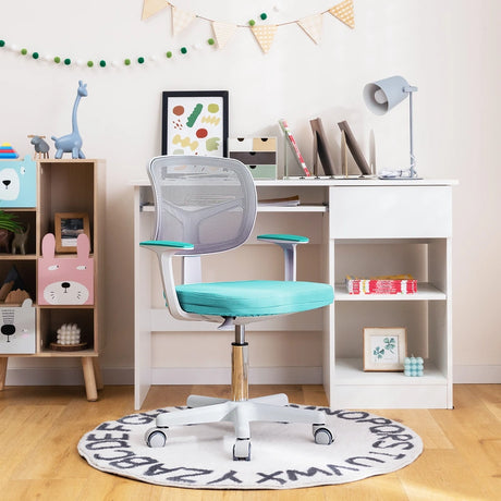 Children&#39;s Desk Chair Children&#39;s Computer Chair with Adjustable Height Turquoise