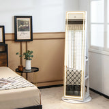 360 Swivel Jewelry Cabinet with LED Lights,  Foldable Shelf-White