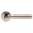LUCERNA LEVER ON SPRUNG SCREW-ON ROUND ROSE - BRIGHT STAINLESS STEEL/SATIN STAINLESS STEEL - PAIR
