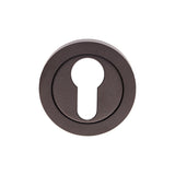 ESCUTCHEON - EURO PROFILE - SCREW-ON ROUND ROSE - MATT BLACK - EACH
