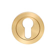 ESCUTCHEON - EURO PROFILE - SCREW-ON ROUND ROSE - SATIN PVD - EACH