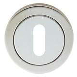 ESCUTCHEON - LOCK PROFILE - SCREW-ON ROUND ROSE - BRIGHT STAINLESS STEEL - 52 x 7 - EACH