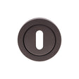 ESCUTCHEON - LOCK PROFILE - SCREW-ON ROUND ROSE - MATT BLACK - EACH