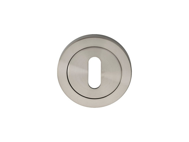 ESCUTCHEON - LOCK PROFILE - SCREW-ON ROUND ROSE - SATIN STAINLESS STEEL - 52 x 7 - EACH