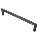 20MM DIA. CROWN KNURLED PULL HANDLE - 300MM C/C - BOLT THROUGH FIXING_x005F
 - MATT BLACK - EACH