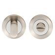 TURN & RELEASE - 5MM SPINDLE - SCREW-ON ROUND ROSE - BRIGHT STAINLESS STEEL/SATIN STAINLESS STEEL - SET