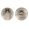 TURN & RELEASE - 5MM SPINDLE - SCREW-ON ROUND ROSE WITH INDICATOR - SATIN STAINLESS STEEL - SET