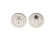 TURN & RELEASE - 5MM SPINDLE - SCREW-ON ROUND ROSE WITH INDICATOR - BRIGHT STAINLESS STEEL - SET