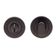 TURN & RELEASE - 5MM SPINDLE - SCREW-ON ROUND ROSE - MATT BLACK - SET
