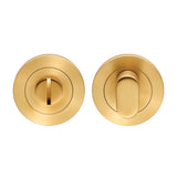 TURN & RELEASE - 5MM SPINDLE - SCREW-ON ROUND ROSE - SATIN PVD - SET