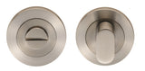 TURN & RELEASE - 5MM SPINDLE - SCREW-ON ROUND ROSE - SATIN STAINLESS STEEL - SET