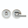 LARGE TURN & RELEASE - 5MM SPINDLE - SCREW-ON ROUND ROSE WITH INDICATOR - BRIGHT STAINLESS STEEL - SET