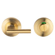 LARGE TURN & RELEASE - 5MM SPINDLE - SCREW-ON ROUND ROSE WITH INDICATOR - Satin PVD - SET