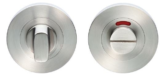 STEELWORX SWT TURN & RELEASE ON CONCEALED FIX ROUND ROSE WITH INDICATOR (SMALL TURN) - SSS (53 X 8MM) - SATIN STAINLESS STEEL - SET