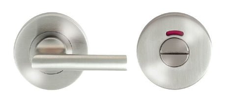 STEELWORX SWT TURN & RELEASE ON CONCEALED FIX ROUND ROSE WITH INDICATOR  (LARGE TURN) - SSS (53 X 8MM) - SATIN STAINLESS STEEL - SET
