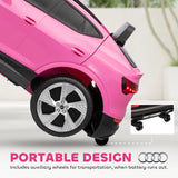HOMCOM 12V Kids Electric Ride on, Electric Car for Kids with Parental Remote, Music, Lights, Suspension Wheels, Pink