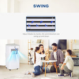 HOMCOM 7000 BTU Air Conditioning Unit, 3-in-1 Portable Air Conditioner, Dehumidifier, Cooling Fan with 2 Speeds, 24H Timer, Remote Control, LED Display, Window Venting Kit, 15m2