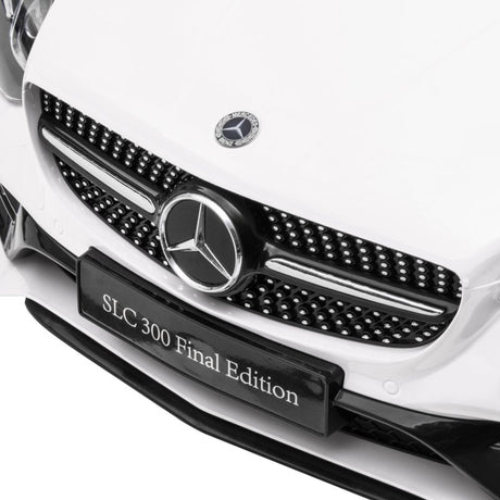 AIYAPLAY Benz SLC 300 Licensed 12V Electric Car for Kids, Kids' Electric Ride on with Parental Remote, Music Lights, Suspension Wheels for 3-6 Years, White