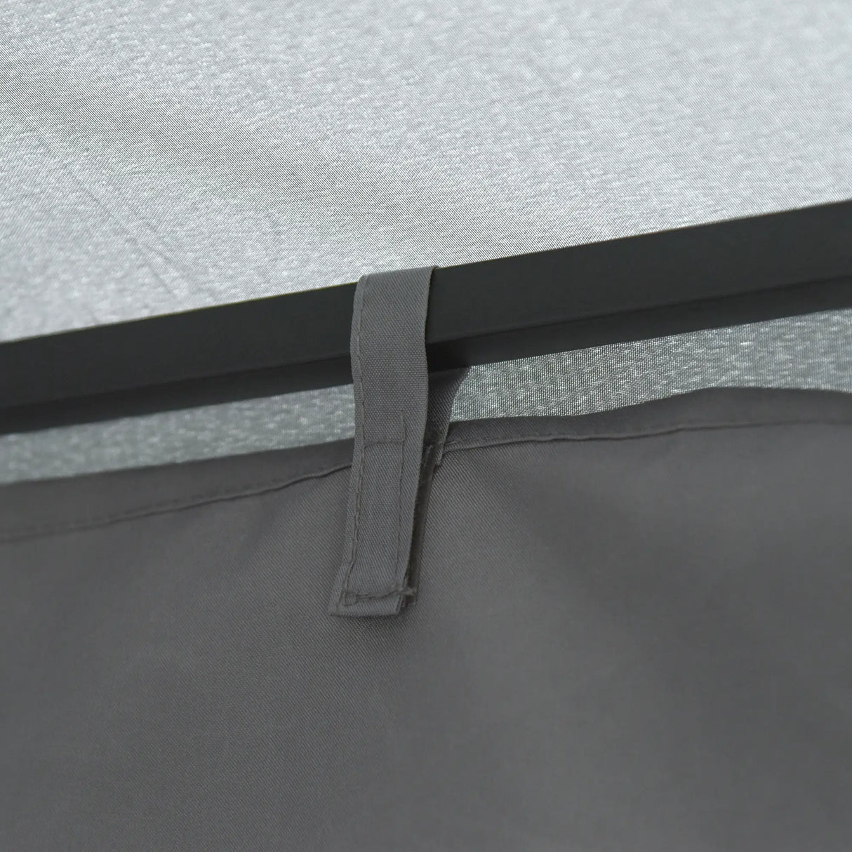 Outsunny 3 x 3 m Garden Gazebo Double Roof Marquee Patio Wedding Party Tent Canopy Shelter with Sidewalls, (Dark Grey)