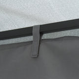 Outsunny 3 x 3 m Garden Gazebo Double Roof Marquee Patio Wedding Party Tent Canopy Shelter with Sidewalls, (Dark Grey)
