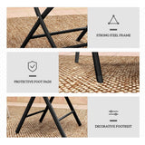 Outsunny 3 Pieces Outdoor Bistro Set, Glass Top Outdoor Table and 2 Folding Chairs with Protecting Feet, Black