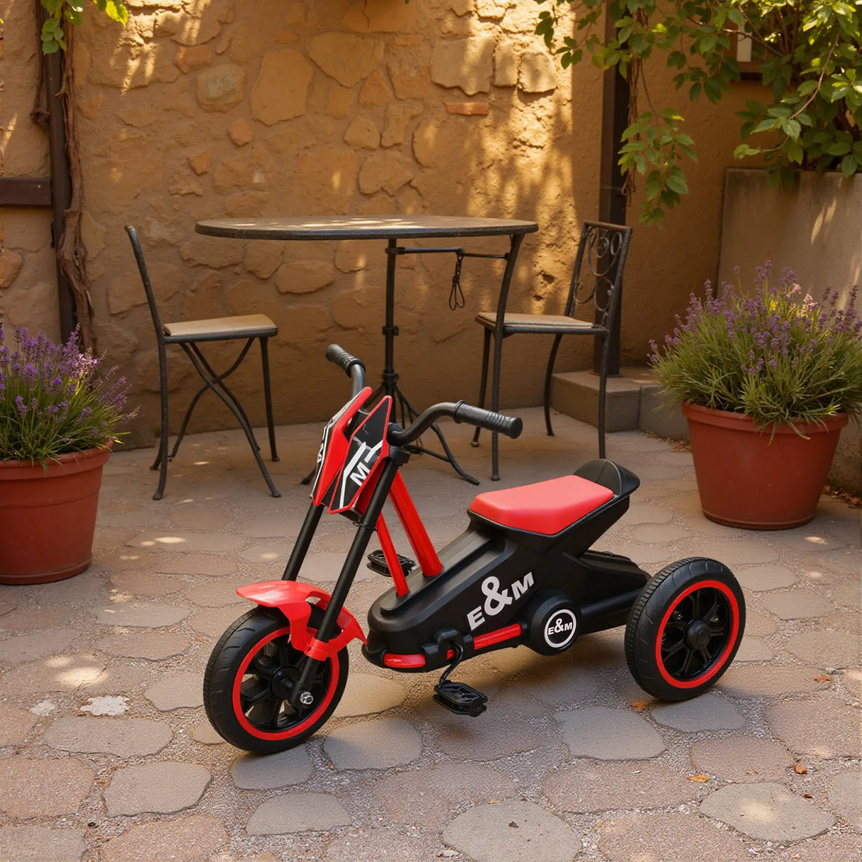 AIYAPLAY Kids Tricycle Baby Trike, Kids Trike with Pedal, 3 Wheel Toddler Balance Bike for Indoor Outdoor Use, Red