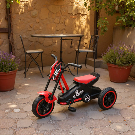 AIYAPLAY Kids Tricycle Baby Trike, Kids Trike with Pedal, 3 Wheel Toddler Balance Bike for Indoor Outdoor Use, Red