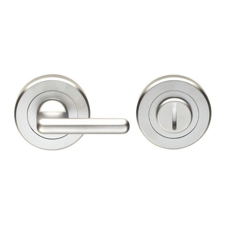 LARGE TURN & RELEASE - 5MM SPINDLE - SCREW-ON ROUND ROSE - POLISHED CHROME - SET