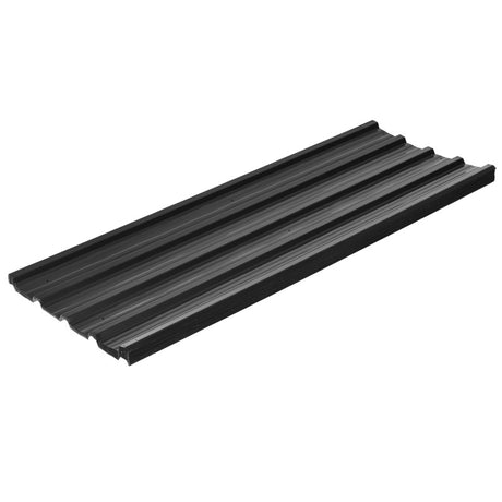 Outsunny Set of 12 Corrugated Steel Roof Sheet Panels - Dark Grey