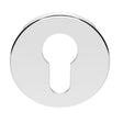 ESCUTCHEON - EURO PROFILE ON CONCEALED FIX PUSH ON ROUND ROSE - POLISHED CHROME - 52MM - EACH