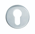 ESCUTCHEON - EURO PROFILE ON CONCEALED FIX PUSH ON ROUND ROSE - SATIN CHROME - 52MM - EACH