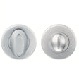 TURN & RELEASE ON CONCEALED FIX PUSH ON ROUND ROSE - SATIN CHROME - 52MM - SET