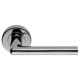 UNO LEVER ON SPRUNG PUSH-ON ROUND ROSE - POLISHED CHROME - 52 MM DIA - PAIR