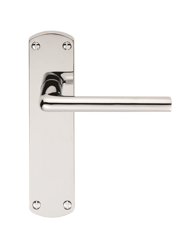 SEROZZETTA UNO LEVER ON BACKPLATE  - LATCH - POLISHED CHROME - 42MM X 170MM - PAIR