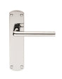 SEROZZETTA UNO LEVER ON BACKPLATE  - LATCH - POLISHED CHROME - 42MM X 170MM - PAIR