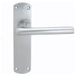 SEROZZETTA UNO LEVER ON BACKPLATE - LATCH - SATIN CHROME - 42MM X 170MM - PAIR