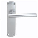 SEROZZETTA UNO LEVER ON BACKPLATE - LATCH - SATIN CHROME - 42MM X 170MM - PAIR