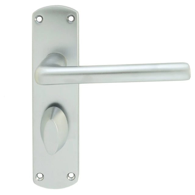 SEROZZETTA UNO LEVER ON BACKPLATE - BATHROOM 57MM C/C - SATIN CHROME - 42MM X 170MM - PAIR