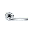 DOS LEVER ON SPRUNG PUSH-ON ROUND ROSE - POLISHED CHROME - 52 MM DIA - PAIR