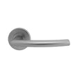 DOS LEVER ON SPRUNG PUSH-ON ROUND ROSE - SATIN CHROME - 52 MM DIA - PAIR